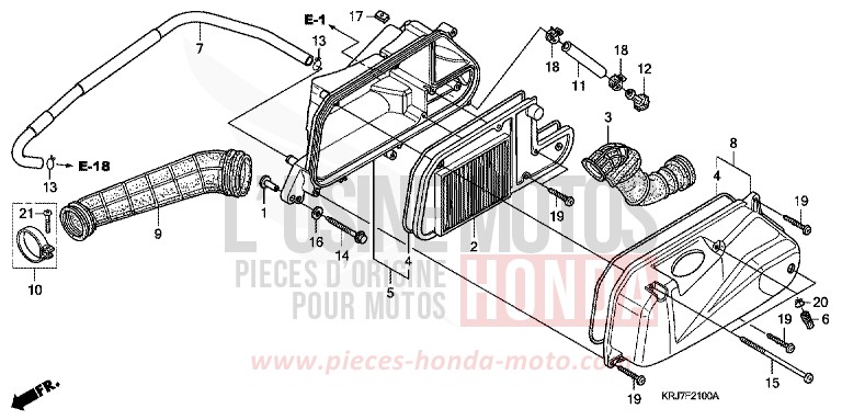 AIR CLEANER for S-Wing ABS PEARL NIGHTSTAR BLACK (NHA84) from 2011
